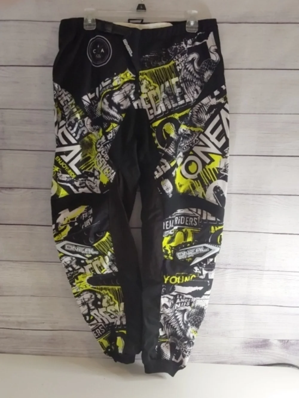 Mens O'Neal Element Black & Yellow Graphic Motocross Pants
